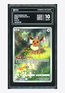 Pokemon PCG 10 Eevee AR 2025 01 15/15 Gem Pack Vol.2 S.Chinese - Image 1