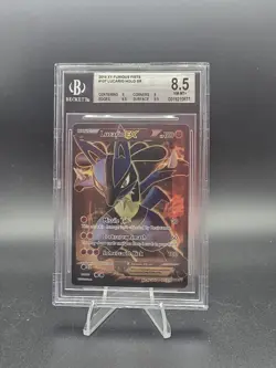 2014 Pokemon Lucario EX Full Art Holo Rare Card 107/111 XY Furious Fists BGS 8.5 - Image 1
