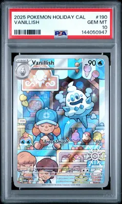 2025 POKEMON HOLIDAY CALENDAR #190 VANILLISH PSA 10 - Image 1