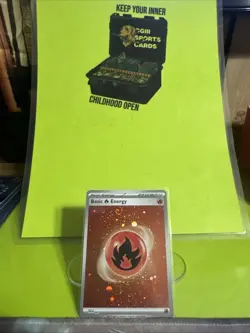 Basic Fire Energy 002 - Pokemon 151 - HD Cosmos Holo HD SWIRLS!!! - Image 1