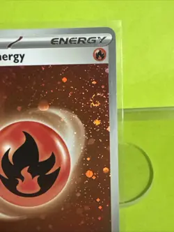 Basic Fire Energy 002 - Pokemon 151 - HD Cosmos Holo HD SWIRLS!!! - Image 4