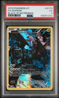 2015 POKEMON XY BLACK STAR PROMOS #XY76 FULL ART/ZEKROM PSA 5 - Image 1