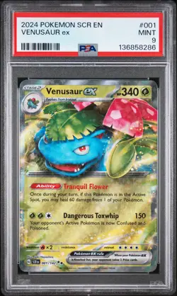 2024 POKEMON SCR EN-STELLAR CROWN #001 VENUSAUR EX PSA 9 - Image 1