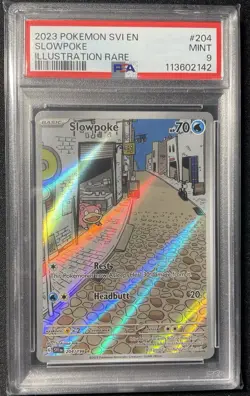 Pokemon SV01 SLOWPOKE Scarlet & Violet Illustration Rare 204/198 PSA 9 MINT - Image 1