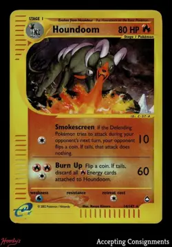 2003 Pokemon Aquapolis Reverse Foil #14 Houndoom - Image 1
