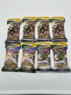 Evolving Skies Sleeved Booster Pack Lot Of 8 New Sealed Pokemon - Image 1