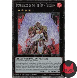 Yugioh Brotherhood of the Fire Fist - Tiger King CT11-EN001 Platinum LP - Image 1