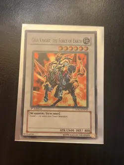Yugioh Gaia Knight, the Force of Earth 5DS1-EN042 Super Rare 1st Edition NM - Image 1
