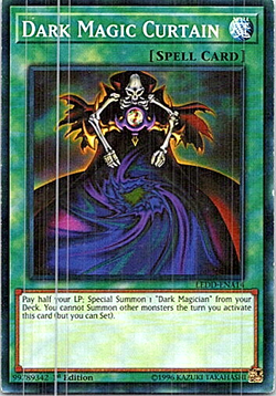 Dark Magic Curtain LEDD-ENA14 Yu-Gi-Oh! Light Play 1st Edition - Image 1