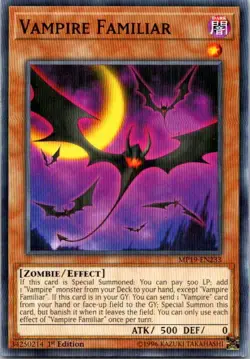 Vampire Familiar MP19-EN233 Yu-Gi-Oh! Light Play 1st Edition - Image 1