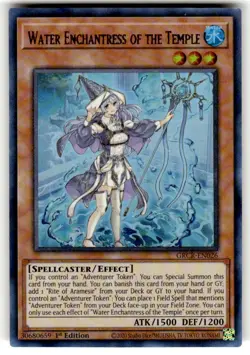 Yugioh Water Enchantress of the Temple GRCR-EN026 Ultra Rare 1st Ed NM - Image 1