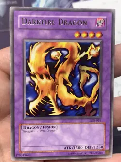Darkfire Dragon LOB-019 the Legend of Blue Eyes White Dragon Unlimited Rare - Image 1