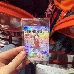 Bandai Namco Monkey.D.Luffy Holo Promo Card One Piece CCG US VOYAGE - Image 1