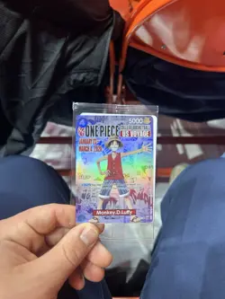 Bandai One Piece Monkey.D.Luffy College Basketball US Voyage Promo Card P-055 - Image 1