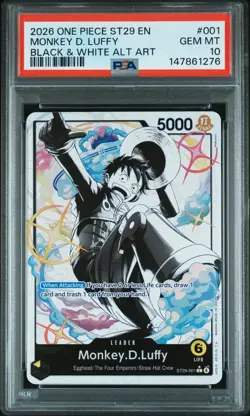 2026 ONE PIECE STARTER DECK ST29-EGGHEAD #001 MONKEY D. LUFFY PSA 10 - Image 1