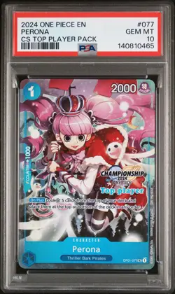 2024 ONE PIECE CHAMP 2024 TOP PLAYER PACK #077 PERONA PSA 10 - Image 1