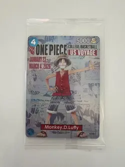 🔥🏀One Piece Monkey.D.Luffy US College Basketball Promo Card *SEALED*🔥🏀 - Image 1