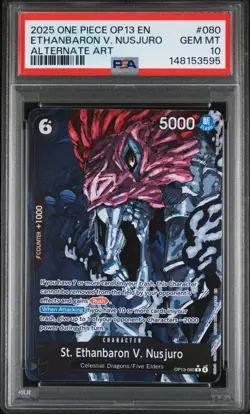 2025 ONE PIECE OP13-CARRYING ON HIS WILL #080 ST. ETHANBARON V. NUSJURO PSA 10 - Image 1