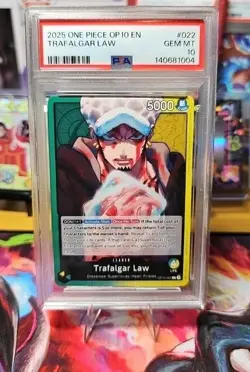 One Piece Trafalgar Law (022) OP10-022 Royal Blood Regular Gem Mint PSA 10 - Image 1
