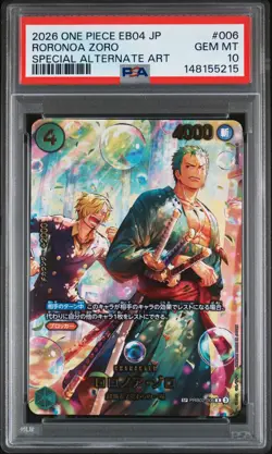 2026 ONE PIECE JPN EB04-EXTRA BOOSTER EGGHEAD CRISIS #006 RORONOA ZORO PSA 10 - Image 1