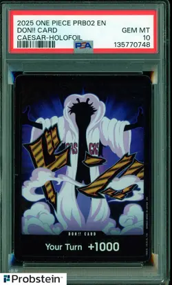 2025 One Piece PRB02 EN Don!! Card Caesar Holo Foil PSA 10 GEM MINT - Image 1