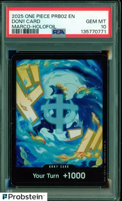2025 One Piece PRB02 EN Don!! Card Marco Holo Foil PSA 10 GEM MINT - Image 1