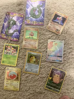Lugia Flareon,Rayquaza, Hithomchan, Meowth Pikachu Pokemon Cards Lot - Image 1