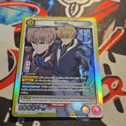 Union Arena One Punch Man Genos SR Holo Action Card 3000+ BP UE06B1/OPM-007 - Image 1