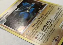 Pokemon LUCARIO Card 2/17 Holo Rare MP POP Series 8 Unlimited Moderate Play - Image 3