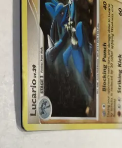 Pokemon LUCARIO Card 2/17 Holo Rare MP POP Series 8 Unlimited Moderate Play - Image 5