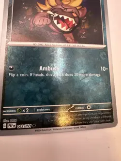 Maschiff 062/091 - Paldean Fates (PAF) - Cosmos Reverse Costco Promo Error Card - Image 3