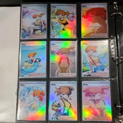 Lot of 9 Custom holo fanart mixed V Pokemon Trading Card Sleeved & Top Loaded!! - Image 1