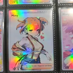 Lot of 9 Custom holo fanart mixed V Pokemon Trading Card Sleeved & Top Loaded!! - Image 4