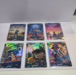 Lot of 6 Custom holo Ash's Pikachu V Pokemon Trading Card sleeved & top loaded - Image 5