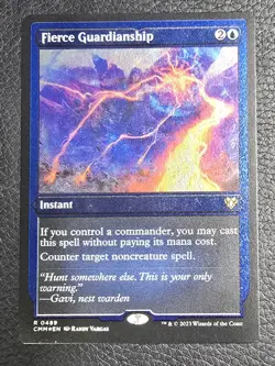 Fierce Guardianship (Foil Etched) Commander Masters Foil MTG Magic Card - Image 1