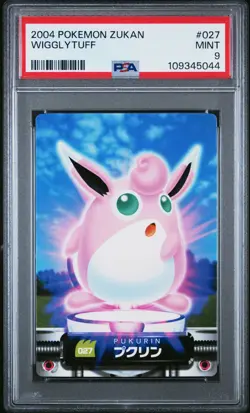 2004 CARDDASS POKEMON ADVANCED GENERATION ZUKAN CARD #027 WIGGLYTUFF PSA 9 - Image 1