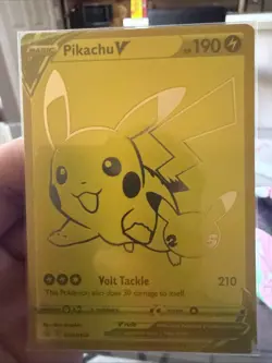 Pokemon Pikachu v SWSH145 Gold Holo TCG Promo Card UPC Mint - Image 4