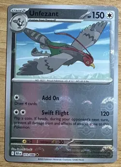 Unfezant Poke Ball Reverse Holo 073/086 | Black Bolt | Pokemon Card | NM - Image 1