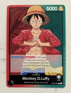 One Piece Card Game - Monkey.D.Luffy (Demo Deck) OP01-003 Leader Card - Image 1