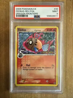 Feebas 49/101 2006 EX Dragon Frontiers Pokemon Card TCG Reverse Holo PSA 9 - Image 1