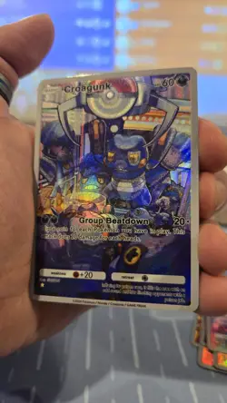 ~ Pokemon Pocket Croagunk Illustration Textured Art Card Holo ~ - Image 1