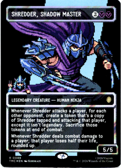 Shredder, Shadow Master (Surge Foil) - Borderless | Pixel - MTG Commander: TMNT - Image 2