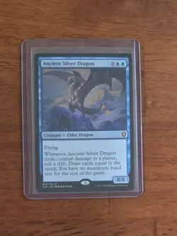 1x Ancient Silver Dragon Regular NM Commander Legends Baldur's Gate MTG - Image 1
