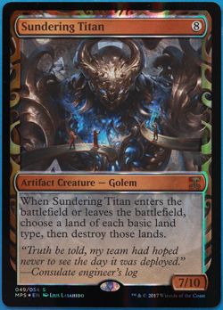 Sundering Titan FOIL Masterpiece Series: Kaladesh Inventions NM (502335) - Image 1