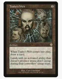 Magic MTG Tsabo's Web Invasion Rare Artifact LP - Image 1