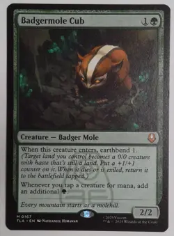 Magic: The Gathering Badgermole Cub TLA 0167 Non-Foil LP - Image 1