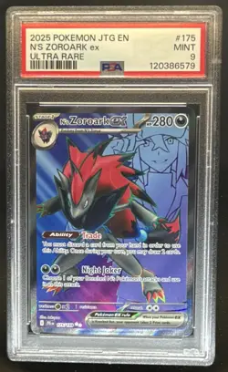 2025 Pokemon Journey Together N's Zoroark ex Ultra Rare #175/159 PSA 9 - Image 1