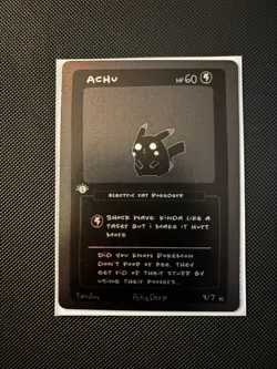 Achu (Pikachu) 4/7 - 1st Edition Pokederp First Print Fan Art - Pokemon - Image 1
