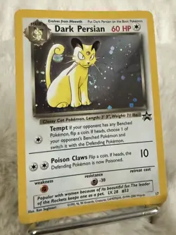 Pokemon TCG Dark Persian Holo Black Star Promo 17 with Swirl WOTC NM - Image 5