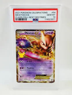 2021 Pokemon Celebrations Mewtwo EX Class. Coll-Next Destines #54 PSA 10 - Image 1
